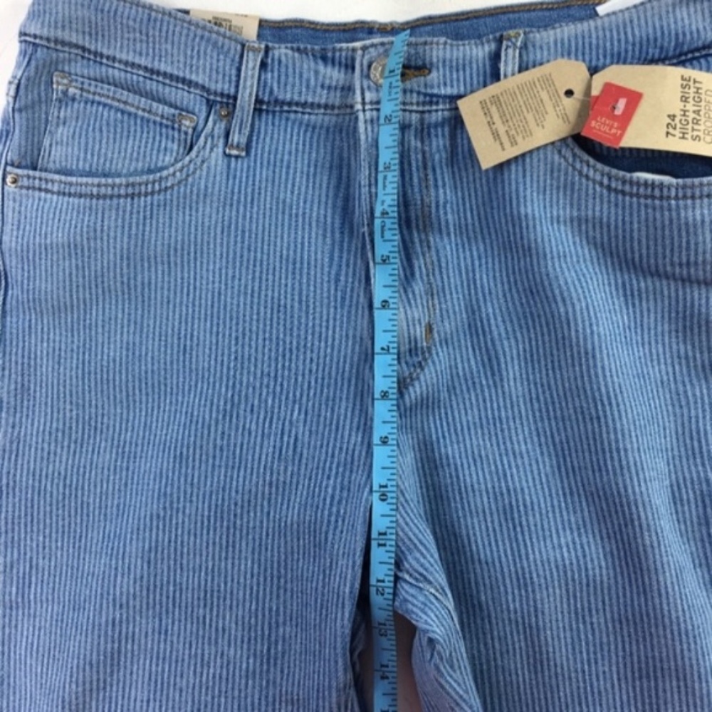 Levis High Rise Straight Cropped Jeans NEW - Picture 8 of 8